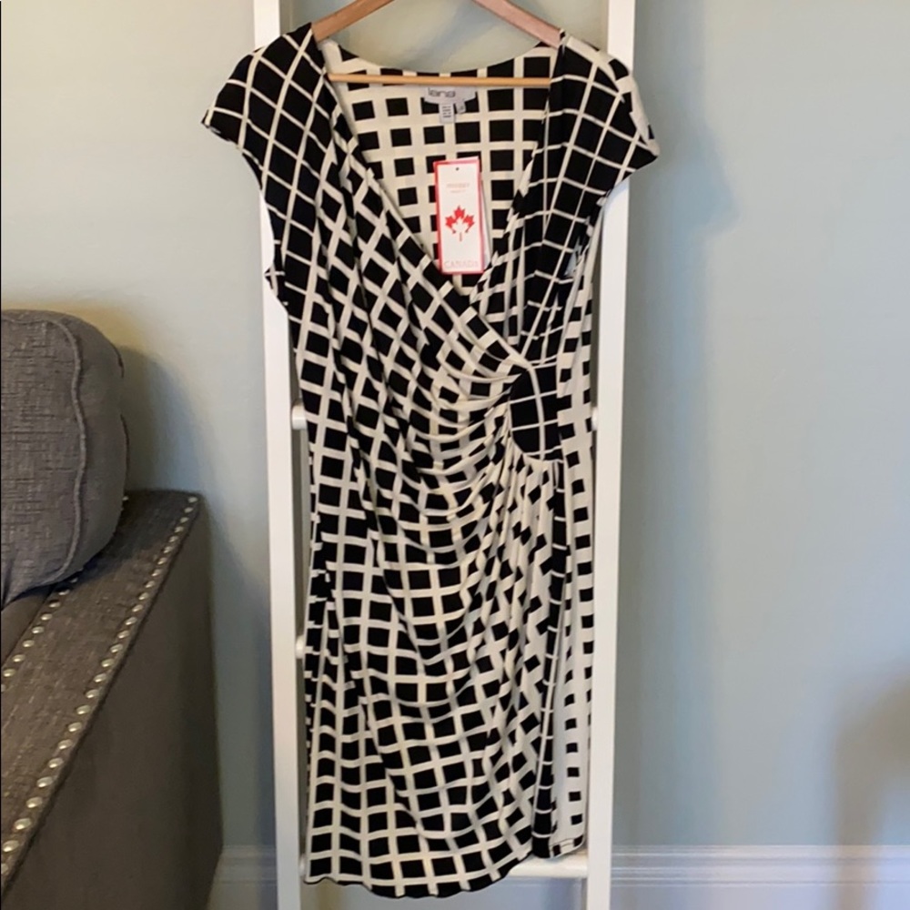 Women’s Lanalee black and white geo dress